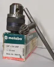 35019 METABO 10mm 3/8x24 CHUCK+KEY