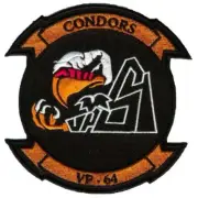 VP-64 Condors Squadron Patch – Plastic Backing