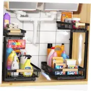 Pack Under Sink Organizer, Metal Slide Out Under Sink Organizers and 2 Black