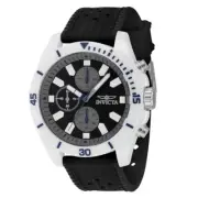 New Invicta Mens 44.5mm Ceramics Collection Quartz Chrono Ceramic Silicone Watch