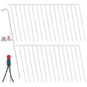 50 Pack Christmas Light Stakes Metal Lawn Stakes for Christmas Yard 8 Inch