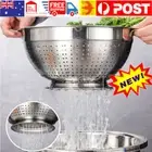 Stainless Steel Colander Large Metal Strainer Kitchen Food Mesh Colanders New