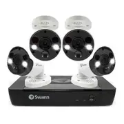 Swann Home Security Camera System, 8 Channel 4 Cameras POE NVR 4K Ultra HD, I...