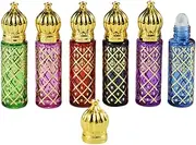 ChuYiElegance 6pcs Bottles with Essential Oil Rechargeable Oils Mini-faille Decorative Flash Bottle Empty Perfume for Holidays