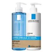 [la Roche Posay] La Roche-Posay Lipikar Cleansing Gel and Relipidant Body Milk 2x400ml