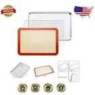 All-in-One 20-Inch Baking Sheet, Cooling Rack & Silicone Mat for Perfect Baking