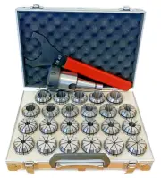 30INT ER40 COLLET CHUCK AND 23PC COLLET SET 3-25MM + SPANNER 30 INTERNATIONAL