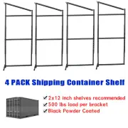4PACK Shipping Container Shelf Shipping Container Rack Steel Hanging Shelf Rack