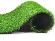 Artificial Grass Turf Rolls, Green Fake Grass Lawn Rug, Synthetic Grass Mat with Drainage Holes， Indoor/Outdoor Garden Yard Landscape Playground Decortations(0.5 * 1m(1.6 * 3.2 ft))