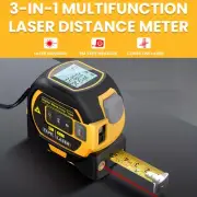 1Pc Laser Tape Measure 3 in 1 Digital Tape Measure High Precision Laser Rangefin