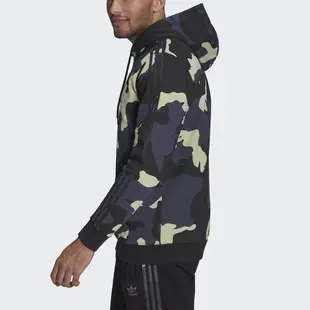 Adidas Camo Hoodie HF4882 男 連帽上衣 帽T 運動 休閒 迷彩 刷毛 舒適 國際版 藍黑