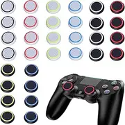 MEZOKUCEL Thumbstick Caps Silicone 32PCS Colorful Aim Assist Thumb Stick Grips Caps Set， Protection Attachments Thumb Grip Cap Cover Compatible for PS5 PS4 PS3 PS2 Series X S Switch Pro Controller