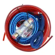 1 Set 10 Gauge Audio Amplifier Wiring Kit Car Power Amplifier Power Cable w/Fuse