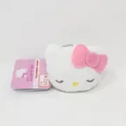 Sanrio Hello Kitty Pink Bow Plush Keychain Charm JAPAN Sleeping NEW