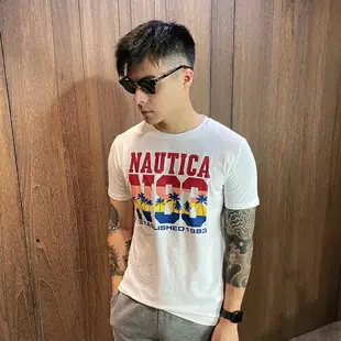 美國百分百【全新真品】 Nautica T恤 圓領 帆船牌 T-SHIRT 經典 短袖 復古 logo AC90