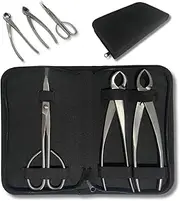 Professional Bonsai Tools Kit – Bonsai Maintenance Case with Scissors, Concave Pruner and Straight Pruner Essential for Care