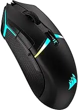 CORSAIR NIGHTSABRE Wireless RGB FPS/MOBA Gaming Mouse - 26,000 DPI - 11 Programmable Buttons - Up to 100 Hours Battery Life - iCUE Compatible - PC, PS5, PS4, Xbox - Black