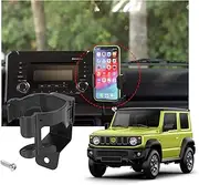 Cup Holder Phone Mount for Suzuki Jimny JB64 JB74W 2019 2020 2021 2022 2023 Car Mount Phone Holder Multifunction Water Cup Drink Stand Bracket Black (Pack of 1)