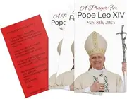 Westmon Works Pope Leo XIV Holy Card Bulk Bundle Set Papal Commemorative Made in the USA, Pack of 25