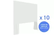 (Wholesale 10 Pack) Shop Shield - Premium Sneeze Guard - Medium (90cm x 80cm)