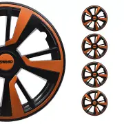 16" Wheel Covers Hubcaps fits Mazda Orange Black Gloss