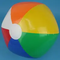 在飛比找樂天市場購物網優惠-六色 海灘球 吹氣海灘球 充氣玩具球 37cm/一個入(促4