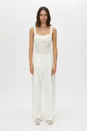 Cypress Tailored Pant in Cream - CAMILLA AND MARC® C&M
