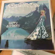BIRTHDAY CARD, [2 OP] HANDMADE FROZEN'S SVEN/KRISTOFF, ELSA IN DIFFERENT SCENES