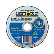 Flexovit Cut Off Wheel Std Iron Free 115 x 2.5 x 22.23mm - Pack of 50