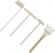 4pcs Micro Landscape Rake Mini Rakes Tool for Sand Table Decorations for Zen Garden Scene Layout and Desktop Ornament