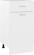 Drawer Bottom Cabinet White 40x46x81.5 cm Engineered Wood,Kitchen Drawer Cabinet with Ample Storage for Kitchen Appliances and Organization Storage Cabinets