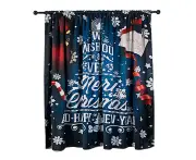 Christmas Decoration Window Curtain Polyester Dreamlike Pattern Curtain For Party Decoration 140X130Cm