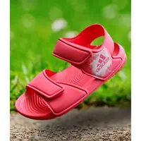 在飛比找蝦皮購物優惠-Adidas #中童涼鞋# 桃粉色 型號BA7849  c5