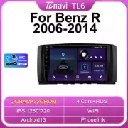 Car Radio For Mercedes Benz R 2006-14 GPS Navigation Auto CarPlay Screen Android