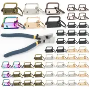 1 inch Key Fob Hardware 50Pcs 6 Colors with Rubber Cover Key Fob Pliers,Keych...