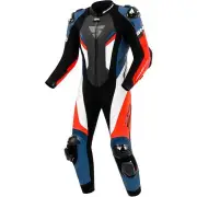 Hyper RS Perforated Black White Red Blue 1PC Leather Motorcycle Suit