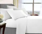 1500TC Egyptian Cotton Fitted Full Sheet Set White
