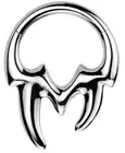 Septum Hinged Nose Ring Hoop Ring With Tribal Fangs
