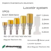 5Pcs Overdenture Implant Locat0r System Abutment 1.0-5.0mm GH For Straumann RC