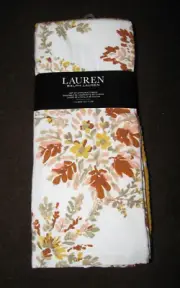 Set of (3) RALPH LAUREN Dish/ Kitchen Towels (Autumn Floral/ Yellow Herringbone)