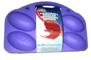 BLIZZARD FOOTBALL SHAPED SNOWBALL ARSENAL ~ MOLDS 6 FOOTBALL SNOWBALLS! ~PURPLE