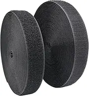 Sew on Hook and Loop Tape, 25mm x 8M Non-Adhesive Back Nylon Fabric Fastener, Heavy Duty Non Adhesive Fabric Tape for Crafts DIY and Sewing Projects Around Home and Office
