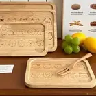 Dog/Cat Pattern Cartoon Bread Tray Insulated Dessert Serving Board Food