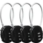 4 Pieces Combination Lock 3 Digit Outdoor Padlock for School Gym Locker, Sp I2E9