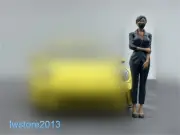 1/18 Mask Girl Suit 4" Resin Figurines Figures Model Props For Cars Vehicles Toy
