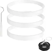 3 Pack Rubber Gaskets Replacement Seal White O-Ring for Nutri Ninja Blender Replacement Parts Ninja Auto-iQ Pro Extractor CT680 BL456 BL480 BL681A BL682 (3.94 inch Gaskets) (4 Pcs (3.94 inch Gaskets))