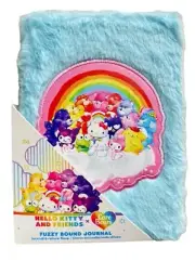 Hello Kitty X Care Bears Fuzzy Plush Journal Diary NEW Sanrio