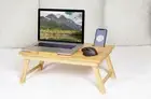 Bamboo Foldable Laptop Bed Tray Table - Multi-Position Adjustable Tilt Surface