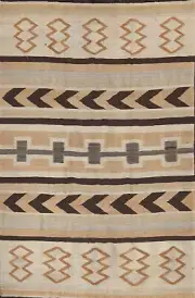 Geometric Kilim Rugs Wool Traditional Kelim Carpets 5x7 ft