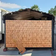 Natural Bamboo Fence Rolls, Decorative Privacy Fencing, Bamboo Screening for Garden Backyard Balcony, 2ft 3ft 4ft 5ft 6ft Hign, Shade Sunscreen | Breathable(1.6 * 10m(5.2 * 32.8ft))